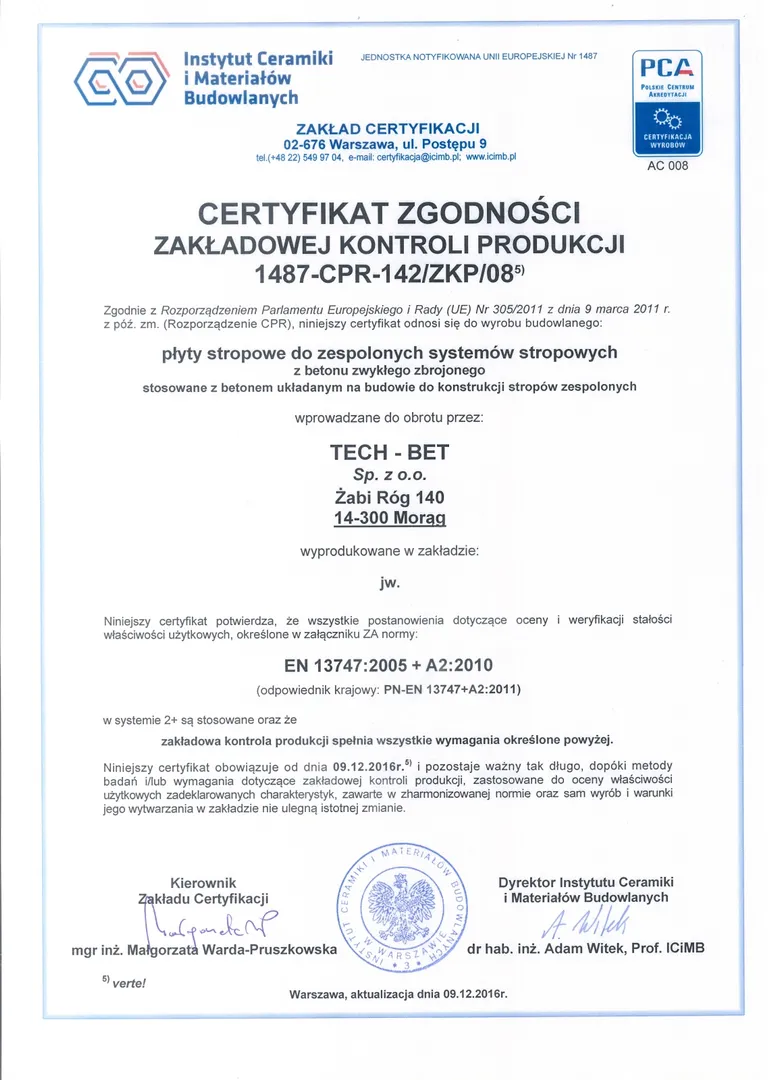 Stropy zespolone OL-GRAN